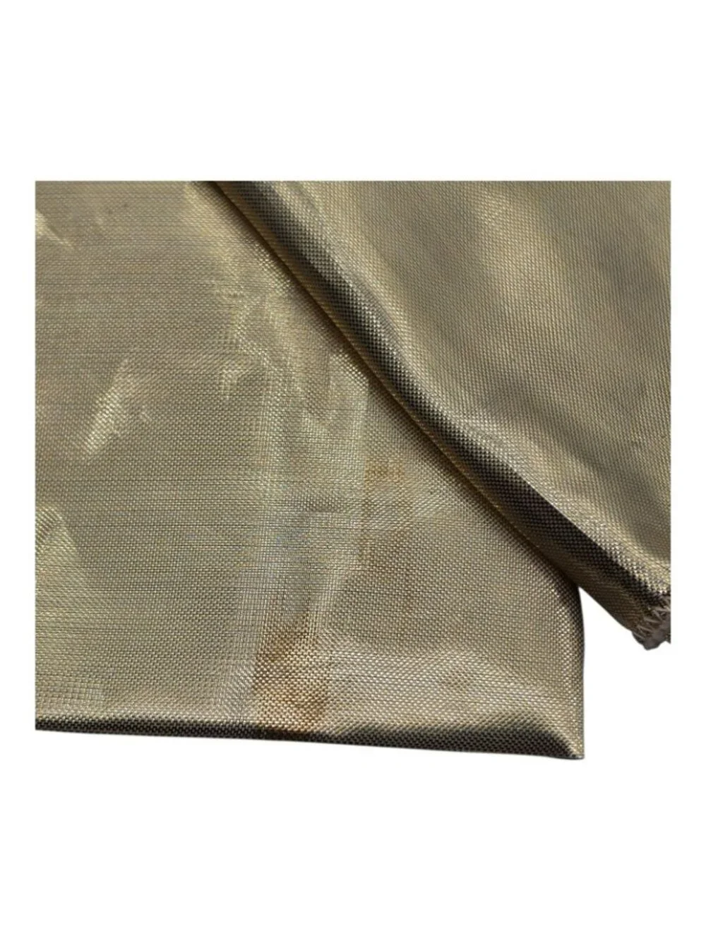 Gold Lame Metallic Napkins Wire-Wrapped Bone Rings Set Of 2